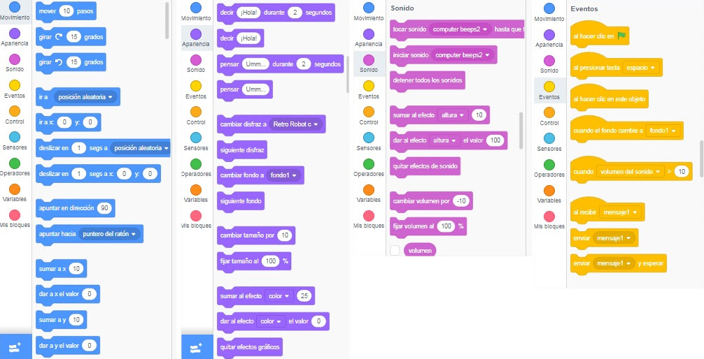 Bloques Scratch 